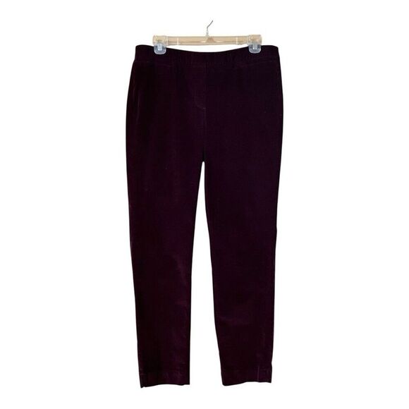 J. Jill Womens Size 8 Burgundy Fine Wale Corduroy Pull On Pants - Picture 1 of 4
